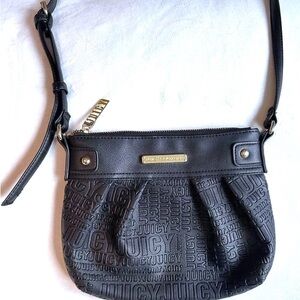 Juicy Couture Embossed Black Crossbody Bag